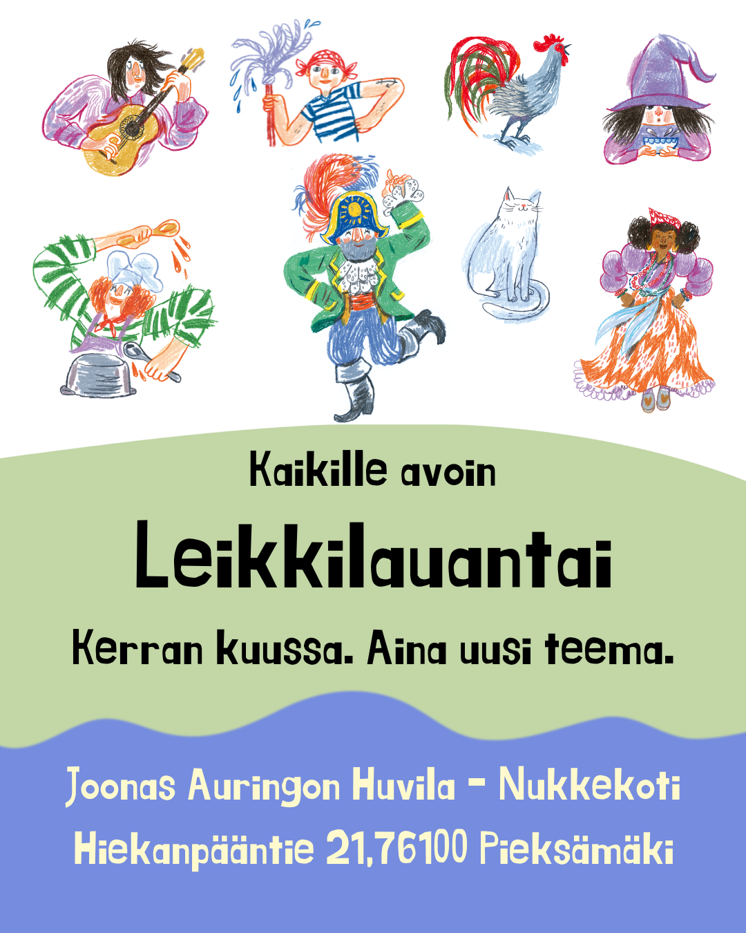 Nukkekodin wappu Leikkilauantai - Ilo irti ja leikki valloilleen!